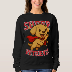 Niedlich Golden Retriever Superheldin Unisex Mann Sweatshirt