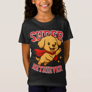 Niedlich Golden Retriever Superheldin Unisex Mann  T-Shirt