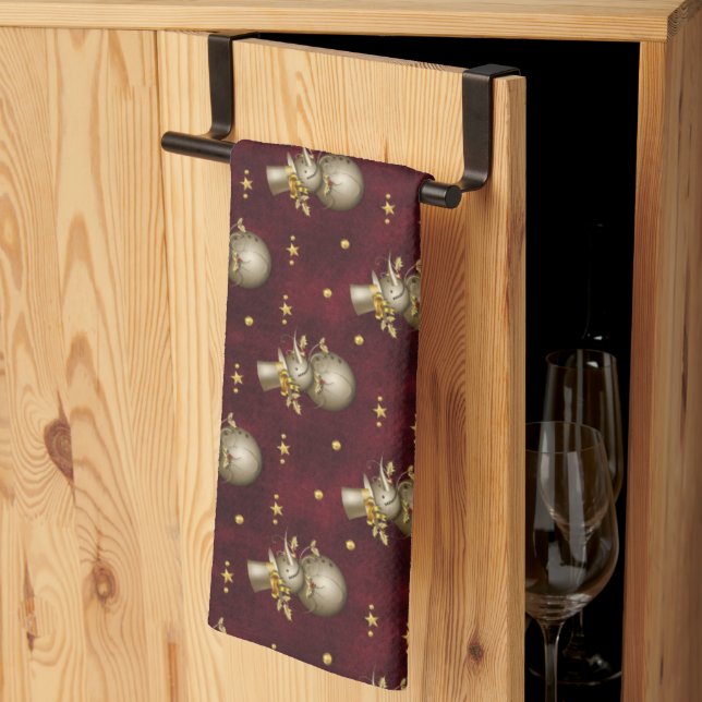 Niedlich Golden Snowman Handtuch (Drittel gefaltet)