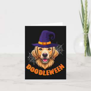 Niedlich Goldendoodle Halloween Spooky Golden Dood Karte