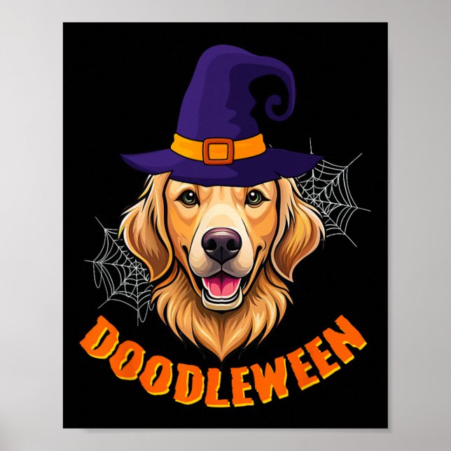 Niedlich Goldendoodle Halloween Spooky Golden Dood Poster (Vorne)