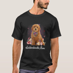 Niedlich Goldendoodle Mama Blume Glücklich Muttert T-Shirt