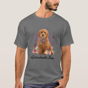 Niedlich Goldendoodle Mama Blume Glücklich Muttert T-Shirt