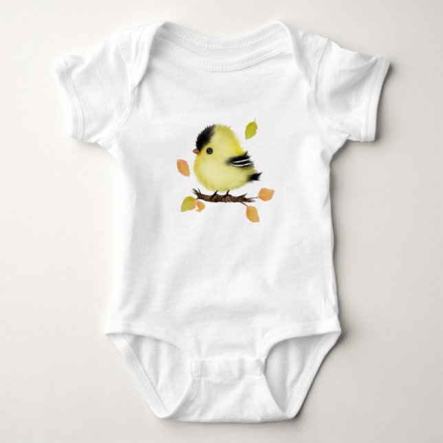 Niedlich Goldfinch Bird Baby Bodysuit Baby Strampler (Vorderseite)