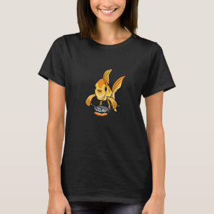Niedlich Goldfish Cooking Hobby Koch Aquaristics T-Shirt
