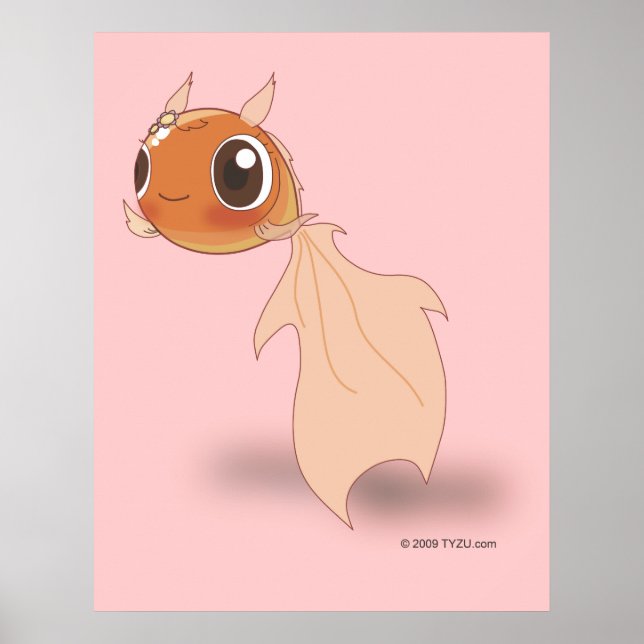Niedlich Goldfish Funny Anime Cartoon Character Po Poster (Vorne)