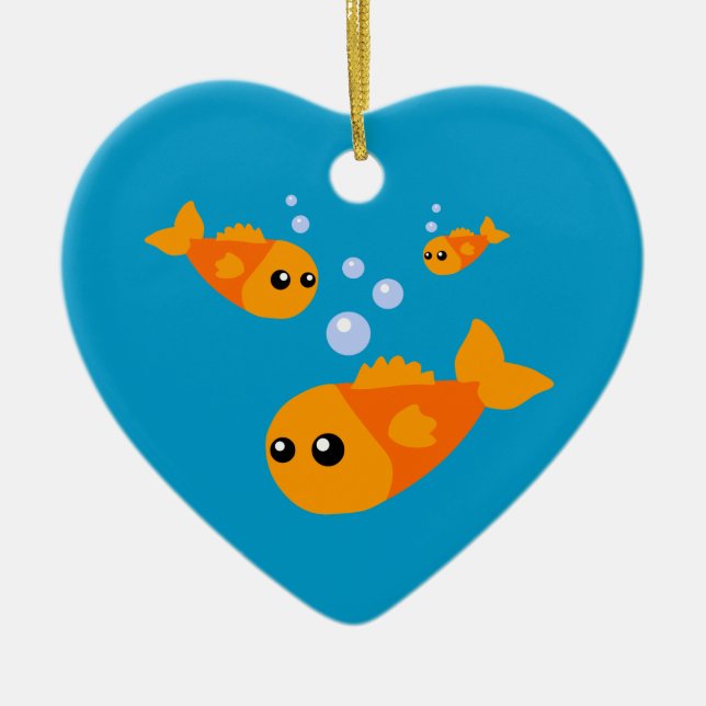 Niedlich Goldfish Keramikornament (Vorne)