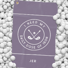 Niedlich Golfer Spaß Golf Iron Sports Pro Lila Golfhandtuch