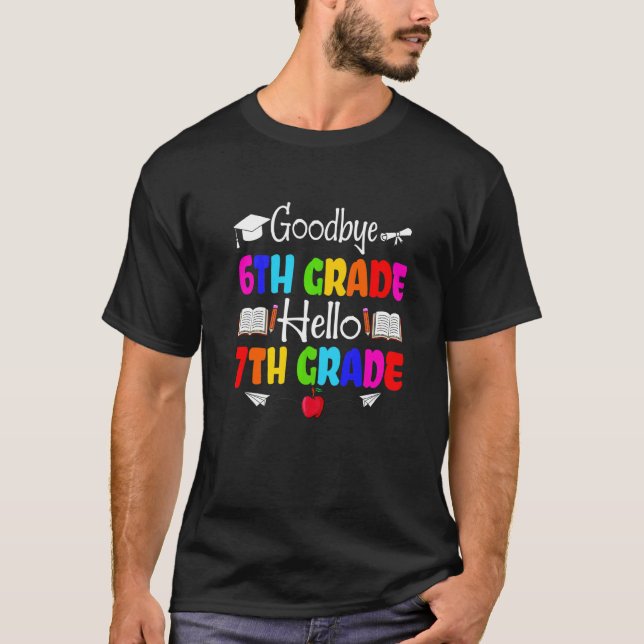 Niedlich Goodbye Sixth Grade Crew Hello 7th Grade  T-Shirt (Vorderseite)