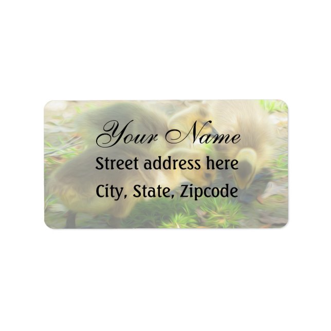 Niedlich Gosling Adressaufkleber (Vorne)