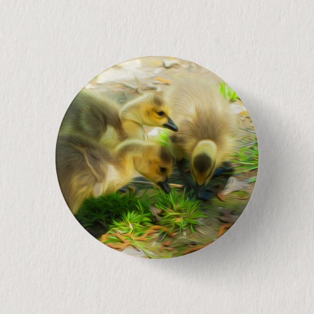 Niedlich Gosling Button (Vorderseite)