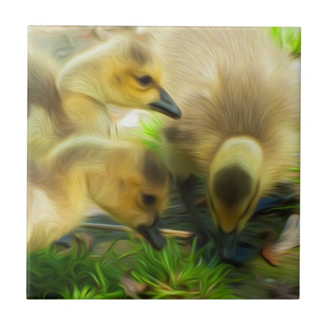 Niedlich Gosling Fliese (Vorderseite)