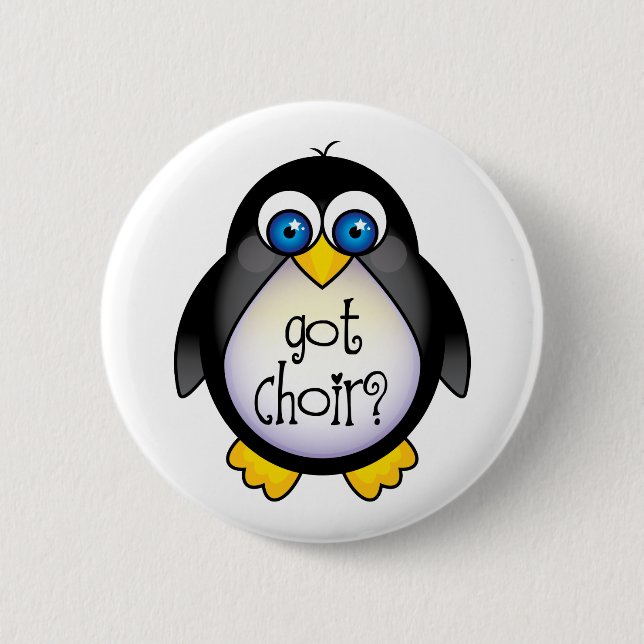 Niedlich got Chorpenguin-Geschenk Button (Vorderseite)