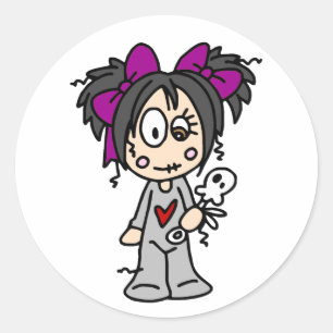 Niedlich Goth Baby Runder Aufkleber