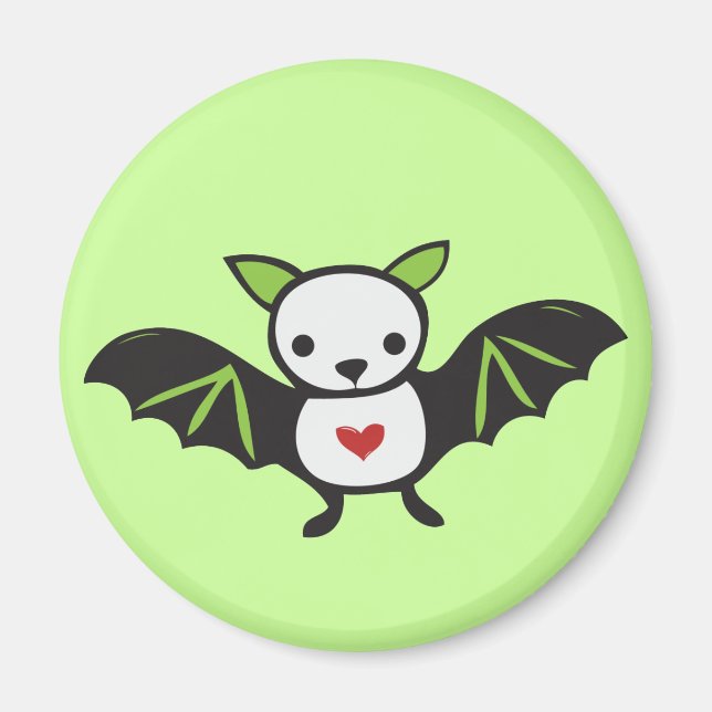 Niedlich Goth Bat Magnet (Vorne)