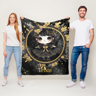 Niedlich Goth Girl Custom Deco Gothic Girls Fleecedecke