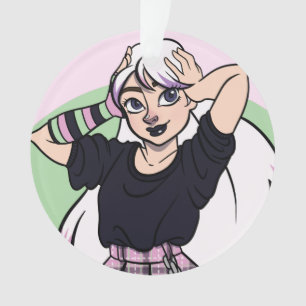 Niedlich Goth Girl Weihnachten Ornament