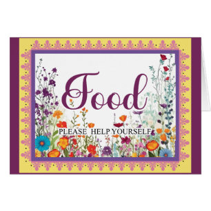 Niedlich Gothic Garden Sugar Skull Food Card