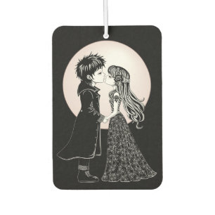 Niedlich gotische Emo Kids Kiss Valentinstag Autolufterfrischer