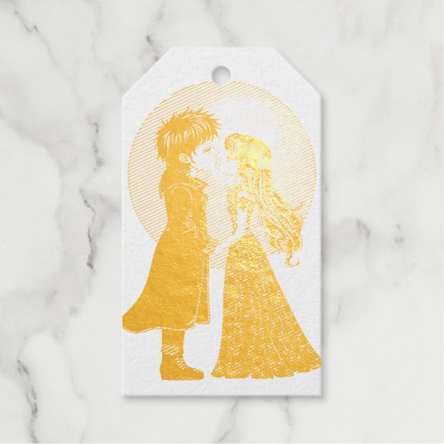 Niedlich gotische Emo Kids Kiss Valentinstag Geschenkanhänger (Vorderseite)