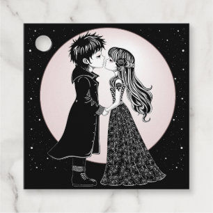 Niedlich gotische Emo Kids Kiss Valentinstag Geschenkanhänger