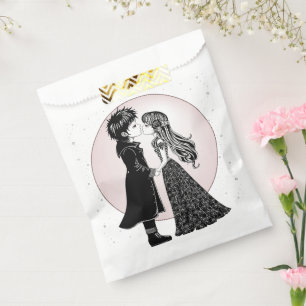 Niedlich gotische Emo Kids Kiss Valentinstag Geschenktütchen