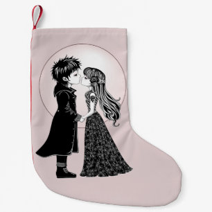 Niedlich gotische Emo Kids Kiss Valentinstag Kleiner Weihnachtsstrumpf
