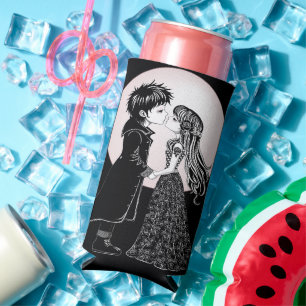 Niedlich gotische Emo Kids Kiss Valentinstag Selters Dosenkühler