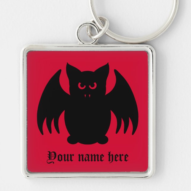 Niedlich gotische Vampir-Fledermaus Schlüsselanhänger (Vorne)