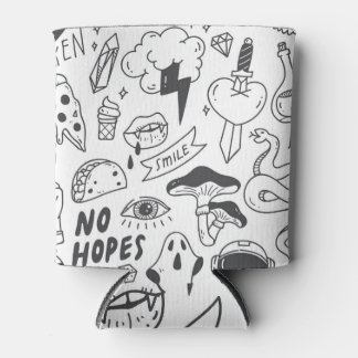 Niedlich Graffiti: Doodle Art Set. Dosenkühler