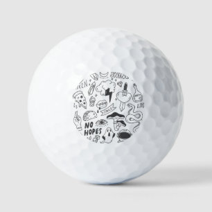 Niedlich Graffiti: Doodle Art Set. Golfball