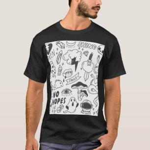 Niedlich Graffiti: Doodle Art Set. T-Shirt