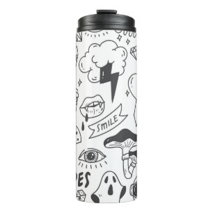 Niedlich Graffiti: Doodle Art Set. Thermosbecher