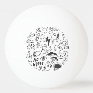 Niedlich Graffiti: Doodle Art Set. Tischtennisball