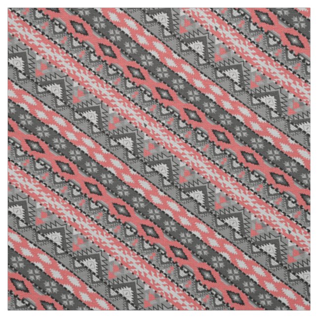 Niedlich-graue Aztec-Muster Stoff (Muster)