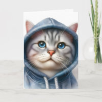 Niedlich-graue und weiße Tabby Katze Blaue Augen H