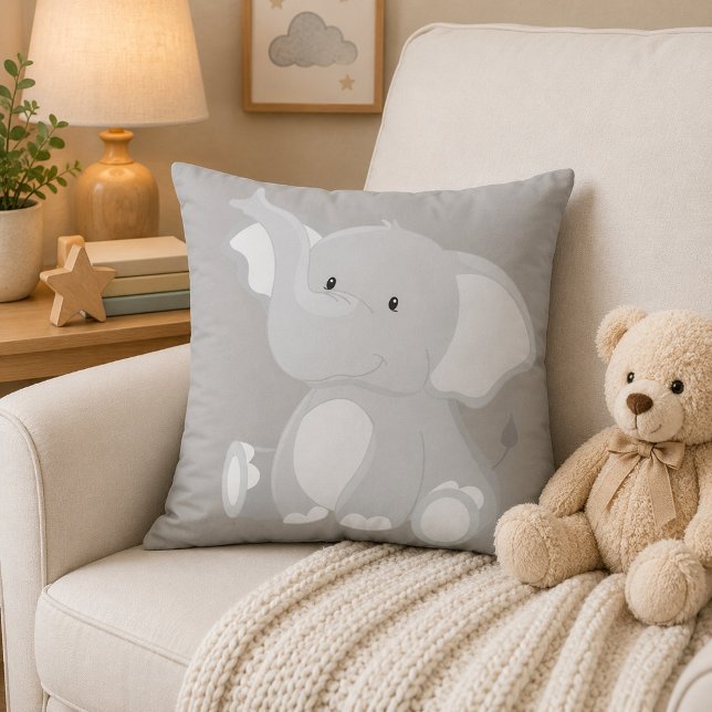 Niedlich Gray Baby Elephant Kissen (Von Creator hochgeladen)