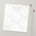 Niedlich Gray Daisy Floral Notepad Notizblock<br><div class="desc">niedliches Farbmuster auf hellgrauem Hintergrund.</div>