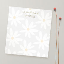 Niedlich Gray Daisy Floral Notepad