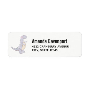 Niedlich Gray Dinosaur Toy Watercolor