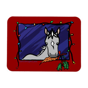 Niedlich Gray Pony Weihnachten Magnet
