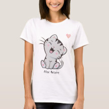 Niedlich Gray Tabby Kitty Cat & Heart