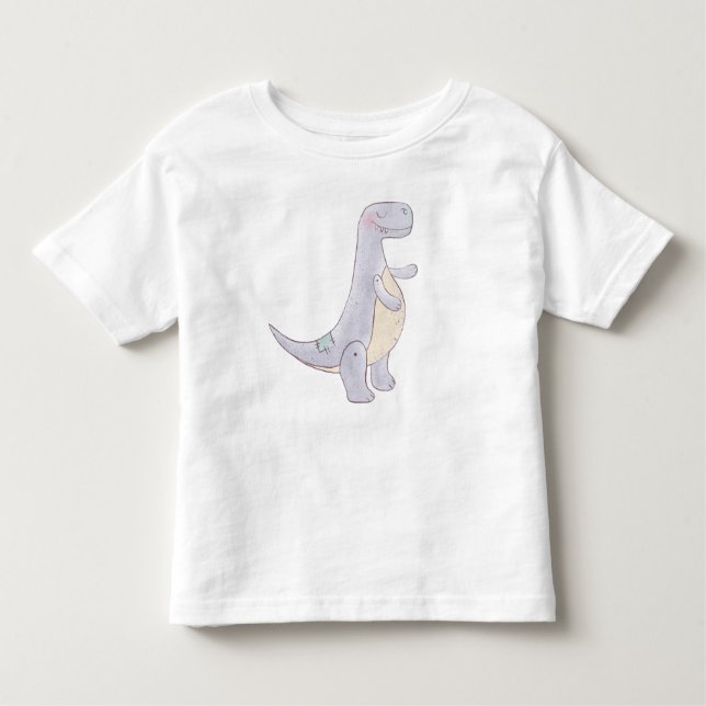 Niedlich Gray Tyrannosaurus Rex Dinosaur Toy Kleinkind T-shirt (Vorderseite)