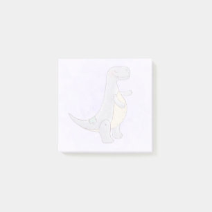 Niedlich Gray Tyrannosaurus Rex Dinosaur Toy Post- Post-it Klebezettel