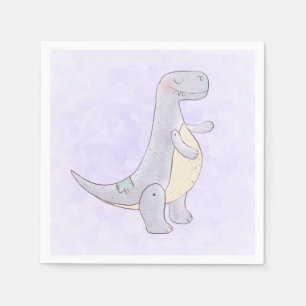 Niedlich Gray Tyrannosaurus Rex Dinosaur Toy Serviette
