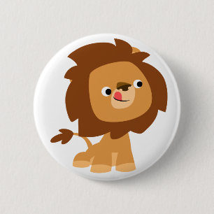 Niedlich Greedy Cartoon Lion Button Abzeichen