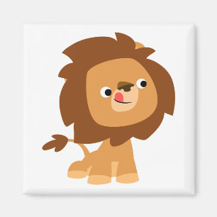 Niedlich Greedy Cartoon Lion Magnet