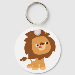 Niedlich Greedy Cartoon Lion Schlüsselanhänger