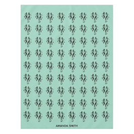 Niedlich Green, Black Silhouette Festival Dancers Tischdecke