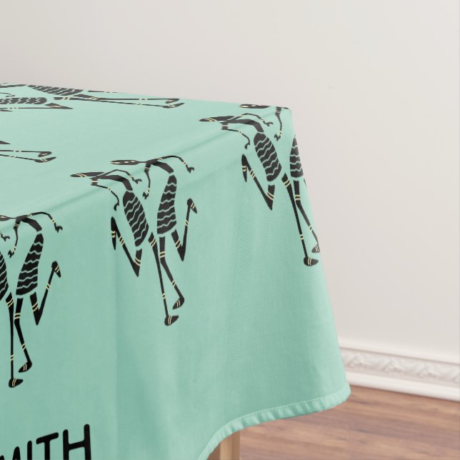 Niedlich Green, Black Silhouette Festival Dancers Tischdecke (Beispiel)